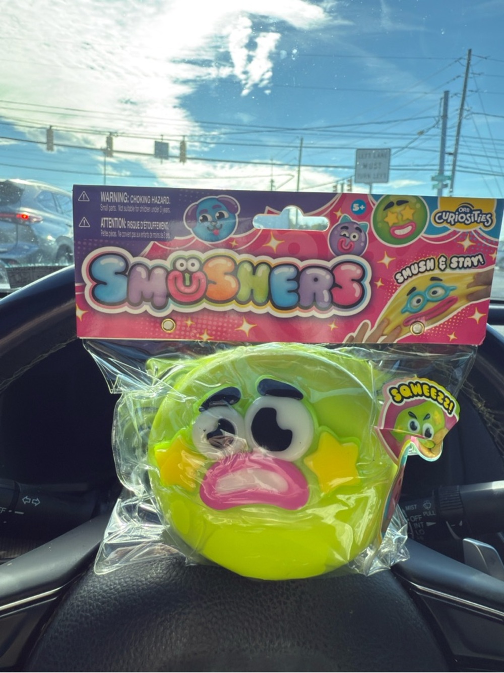 ORB Curiosities Smushers Neon Green Face